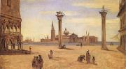 Jean Baptiste Camille  Corot Venice,the Piazzetta,August-September (mk05) painting